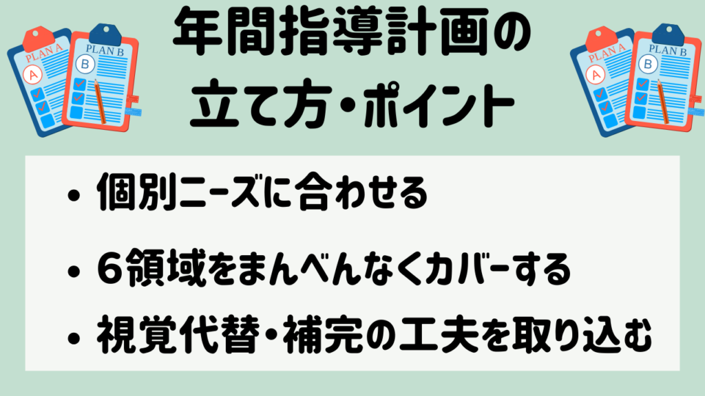 弱視の特別支援学級での「自立活動」──年間指導計画はどう作る? 年間指導計画の立て方とポイント