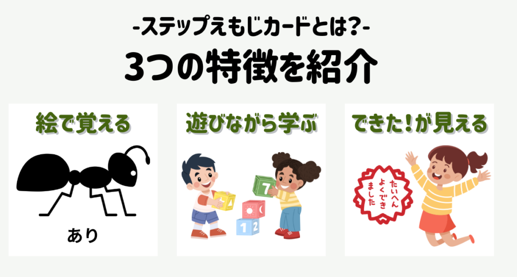 「やらされる」から「やりたい！」へ。親子が教えてくれた《ステップえもじカード》の力　ステップえもじカードとは？