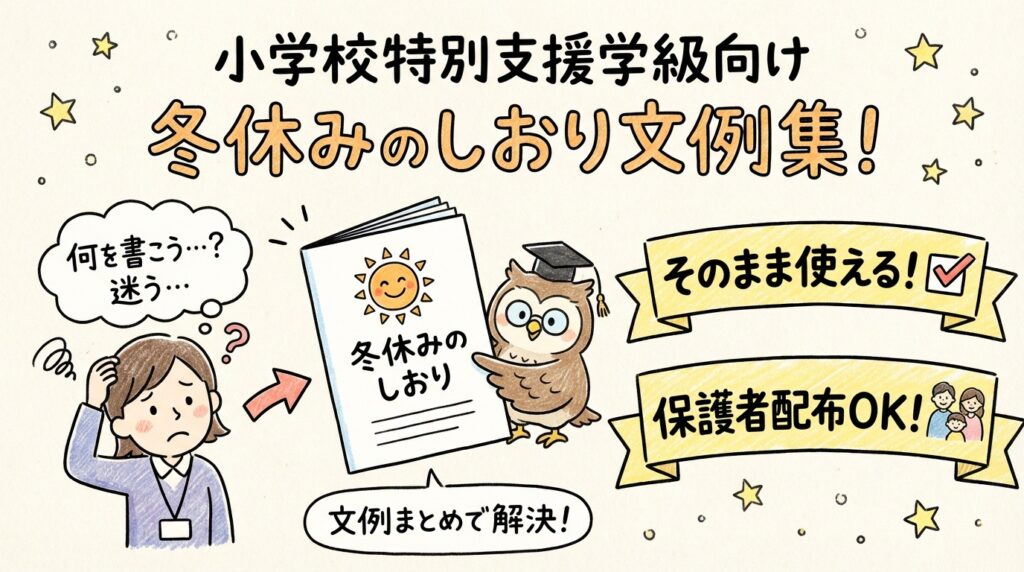 小学校特別支援学級向け|冬休みのしおり文例まとめ【そのまま使える・保護者配布OK】の冬休みに入れておきたい基本項目