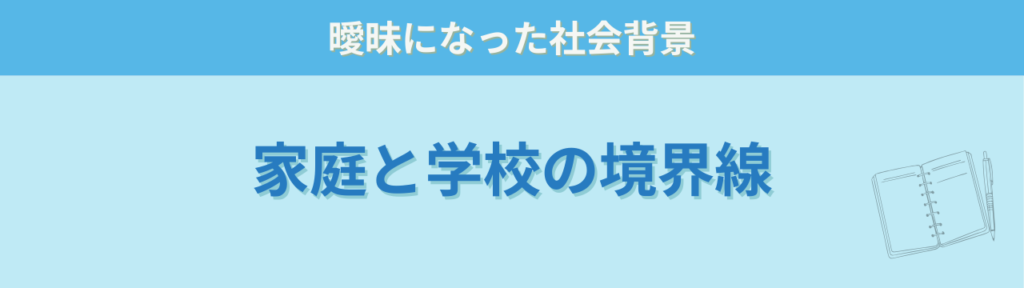 子育ては誰の役割？家庭と学校の責任分担をわかりやすく解説の「なぜ家庭と学校の境界線が曖昧になっているのか」の画像
