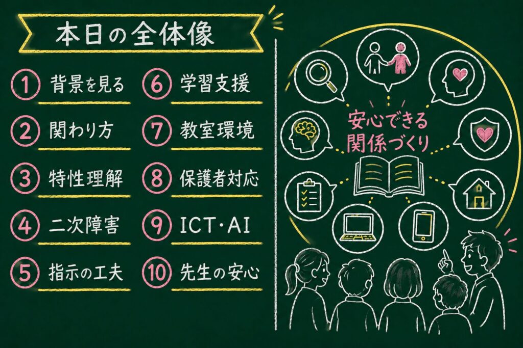 通信制高校・不登校支援・特別支援に関する研修の内容について研修の全体像の画像