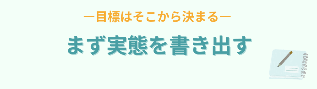 まず子どもの実態を書き出せば目標は決まるという説明