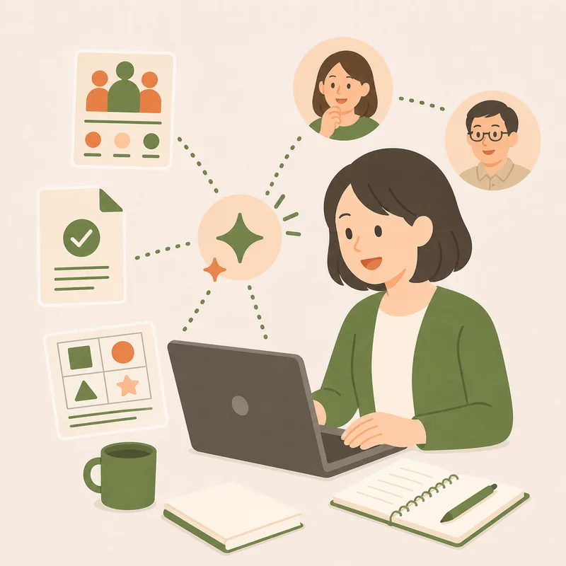 特別支援教育でAIを実践的に活用する先生たちのイラスト
