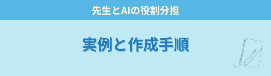 先生の専門性と生成AIを組み合わせた教材の実例と手順